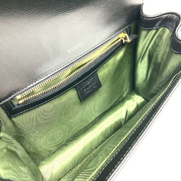 GUCCI Black GG Marmont Shoulder Bag - Picture 8 of 13